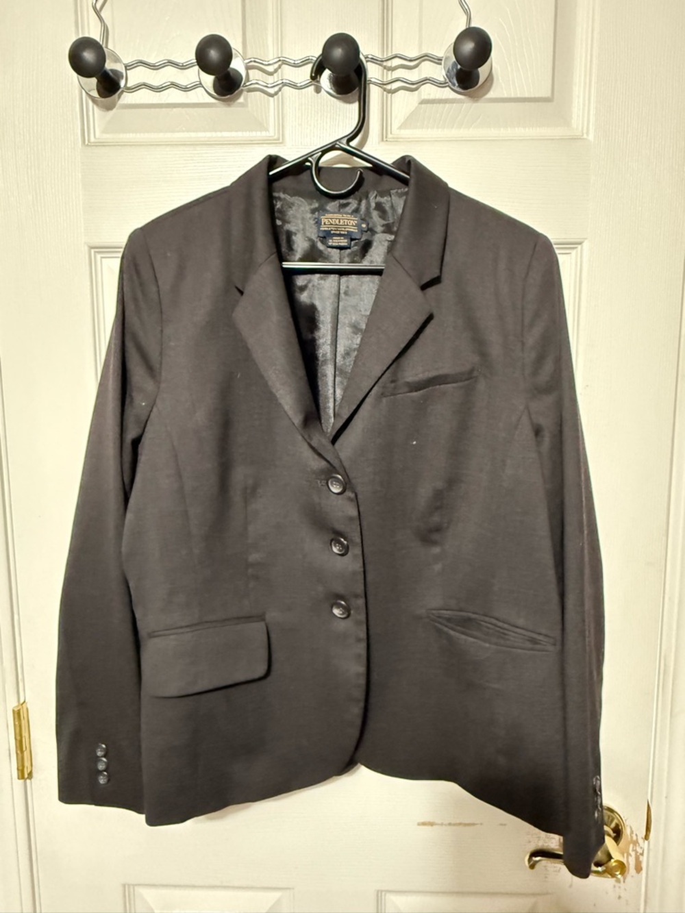 Pendleton Black Women's Suit Jacket - Tailored Notch Lapel